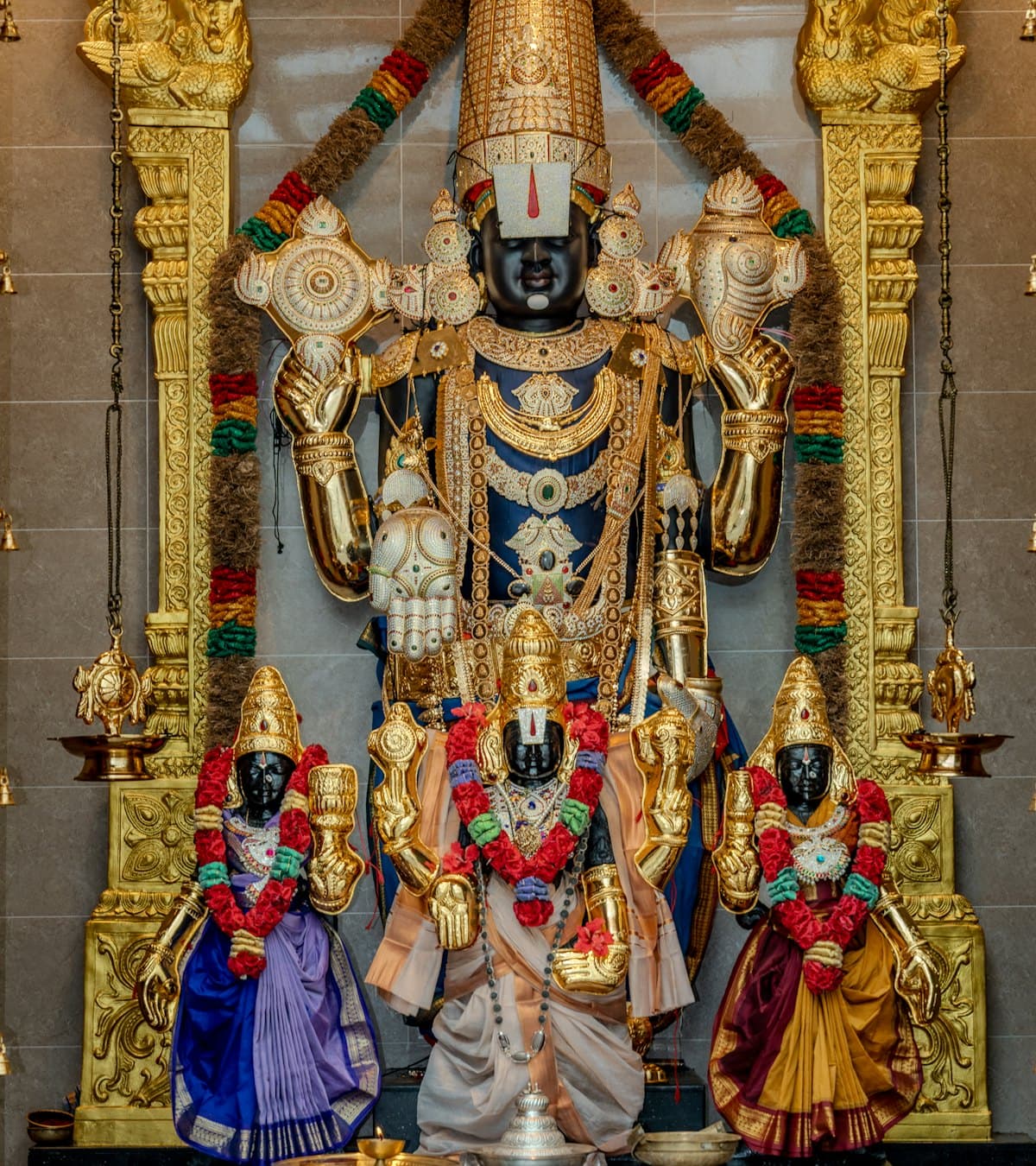 Gold plated Shri Yantra for home altar