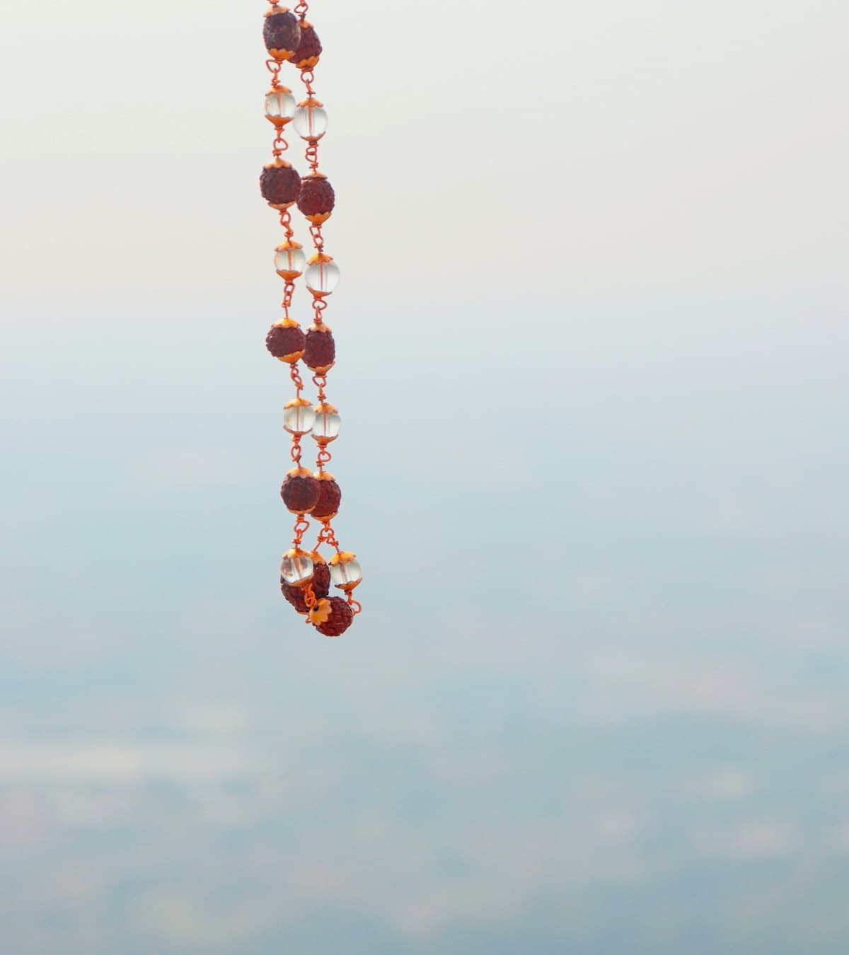 5 Mukhi Rudraksha mala hanging